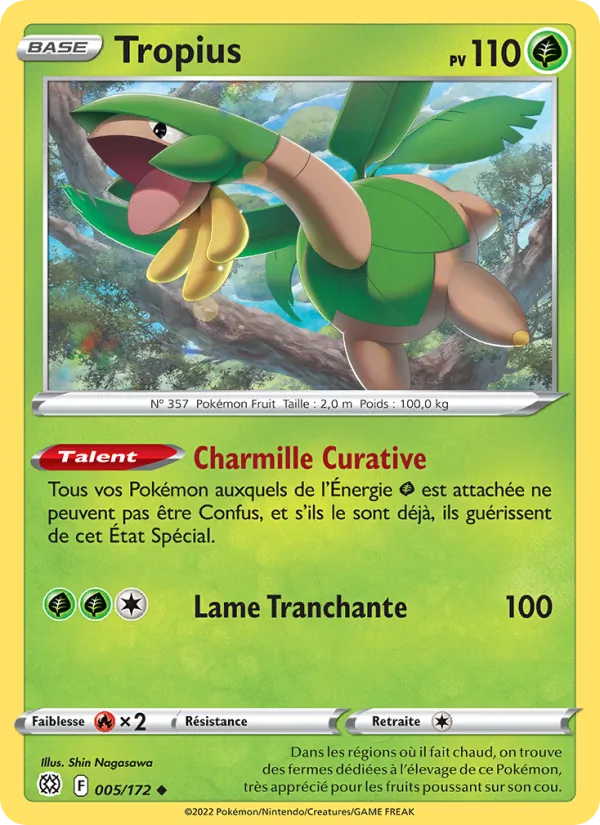Carte Pokémon Tropius de l'extension Stars Étincelantes