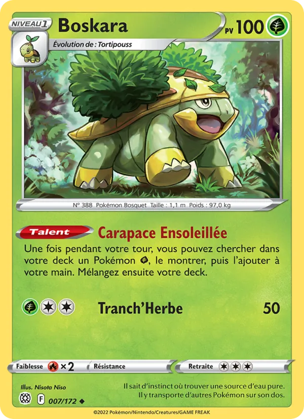 Carte Pokémon Boskara de l'extension Stars Étincelantes
