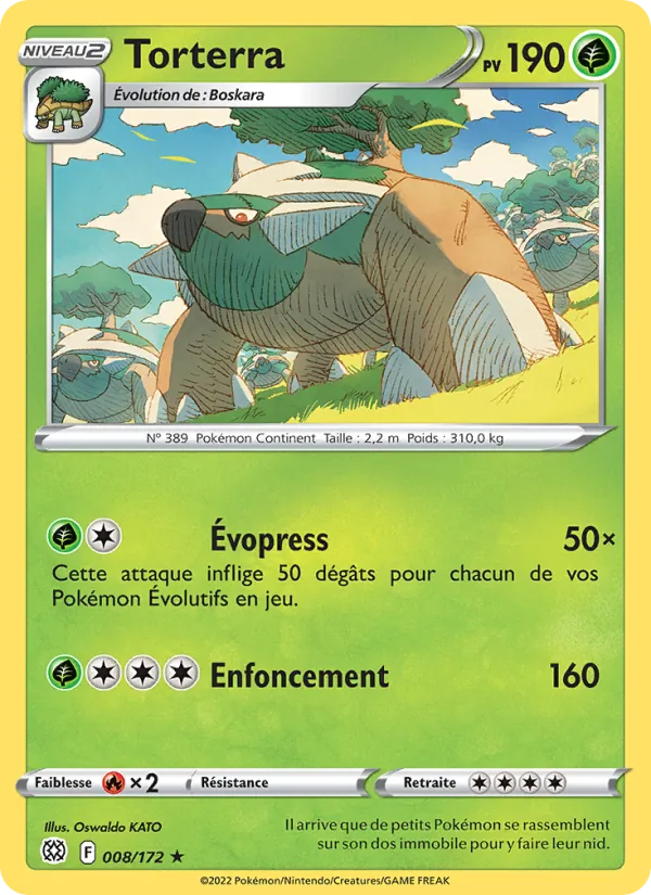 Carte Pokémon Torterra de l'extension Stars Étincelantes