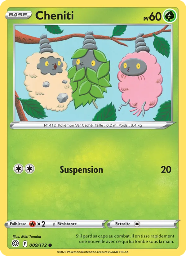 Carte Pokémon Cheniti de l'extension Stars Étincelantes
