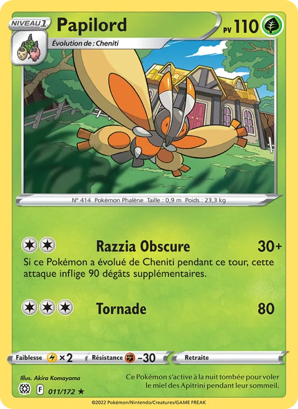 Carte Pokémon Papilord de l'extension Stars Étincelantes