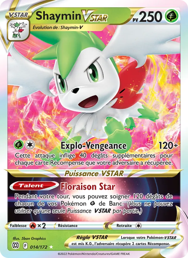 Carte Pokémon Shaymin VSTAR de l'extension Stars Étincelantes