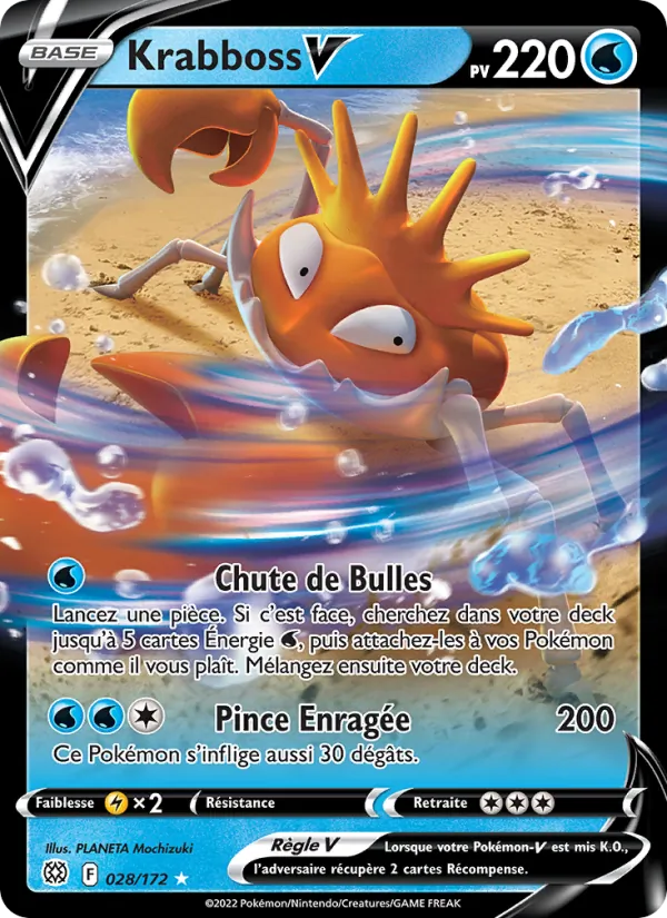Carte Pokémon Krabboss V de l'extension Stars Étincelantes