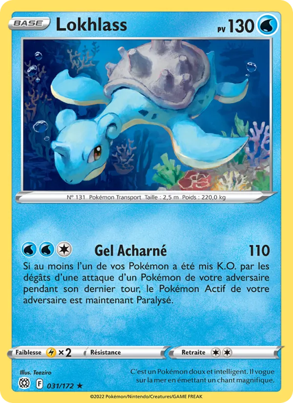 Carte Pokémon Lokhlass de l'extension Stars Étincelantes
