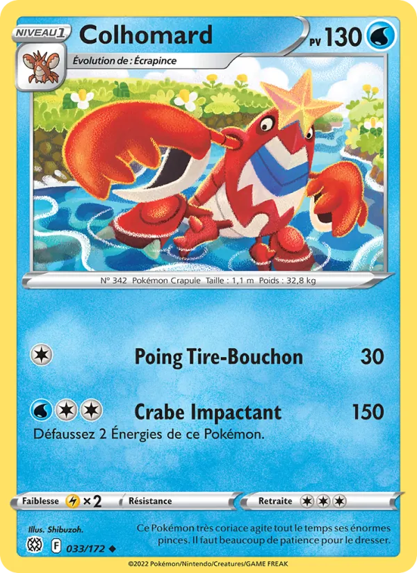 Carte Pokémon Colhomard de l'extension Stars Étincelantes