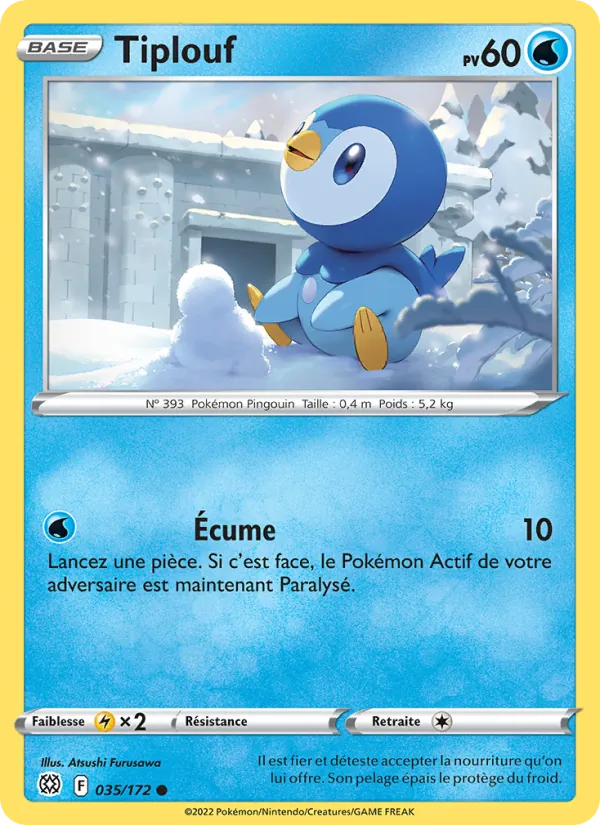 Carte Pokémon Tiplouf de l'extension Stars Étincelantes