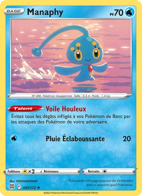Carte Pokémon Manaphy de l'extension Stars Étincelantes