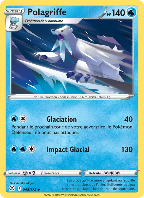 Carte Pokémon Polagriffe de l'extension Stars Étincelantes