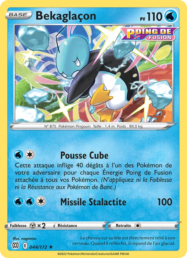 Carte Pokémon Bekaglaçon de l'extension Stars Étincelantes