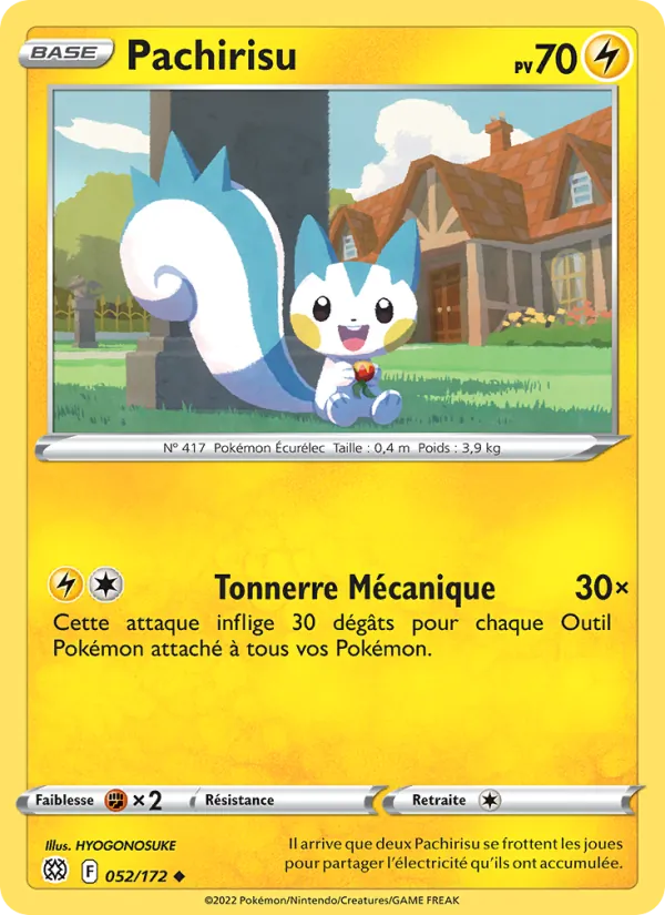 Carte Pokémon Pachirisu de l'extension Stars Étincelantes