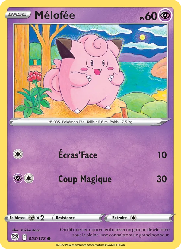 Carte Pokémon Mélofée de l'extension Stars Étincelantes