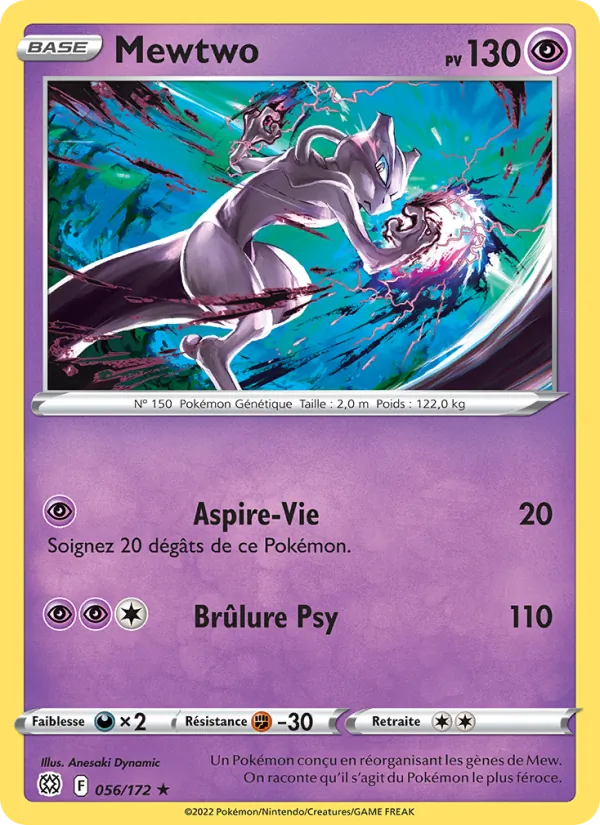 Carte Pokémon Mewtwo de l'extension Stars Étincelantes