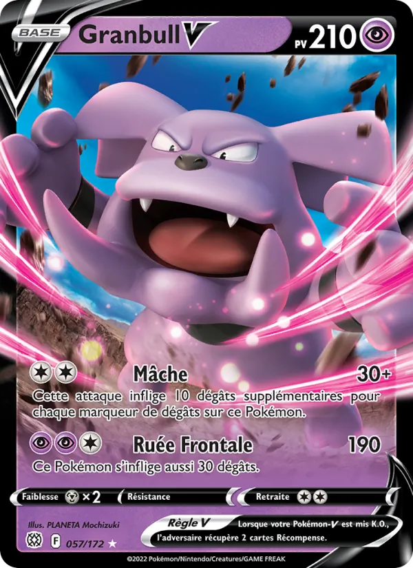 Carte Pokémon Granbull V de l'extension Stars Étincelantes