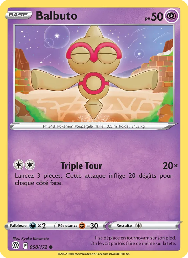 Carte Pokémon Balbuto de l'extension Stars Étincelantes