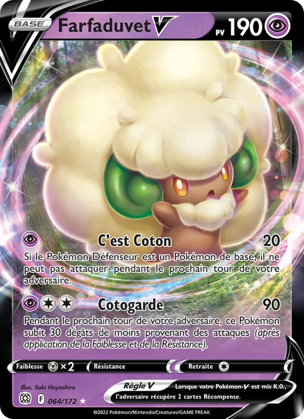 Carte Pokémon Farfaduvet V de l'extension Stars Étincelantes