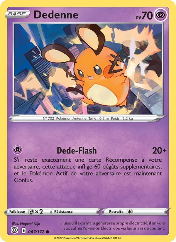 Carte Pokémon Dedenne de l'extension Stars Étincelantes