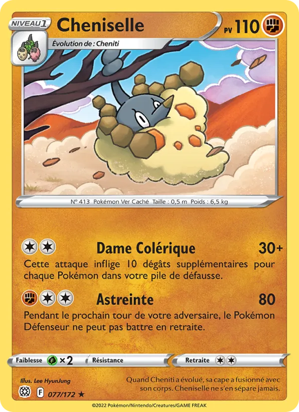 Carte Pokémon Cheniselle de l'extension Stars Étincelantes