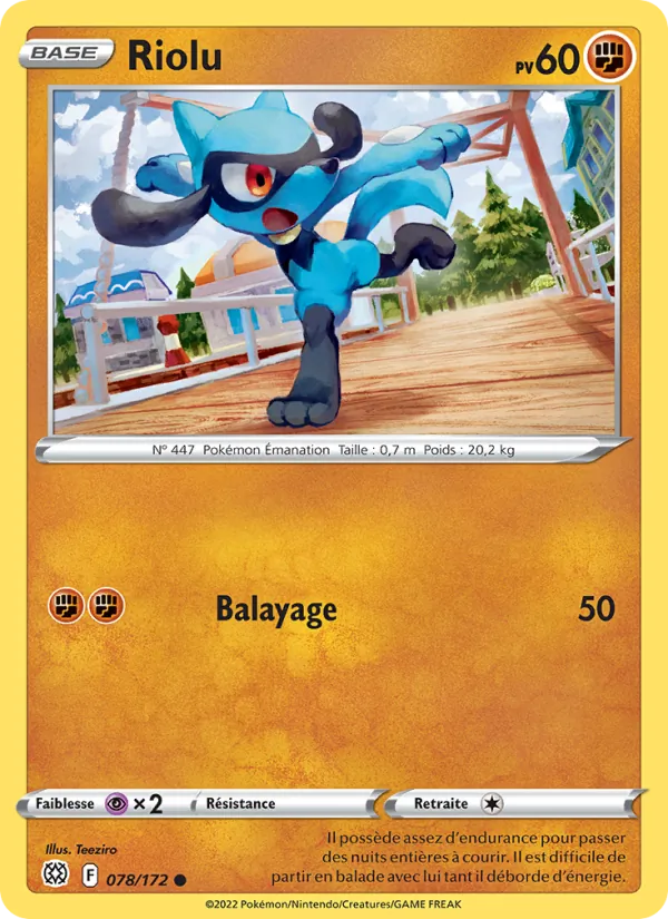 Carte Pokémon Riolu de l'extension Stars Étincelantes