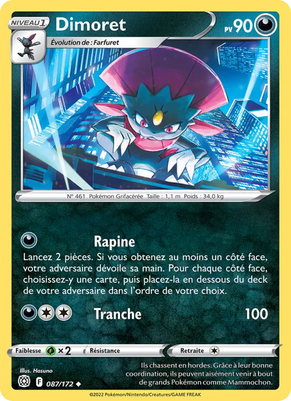 Carte Pokémon Dimoret de l'extension Stars Étincelantes