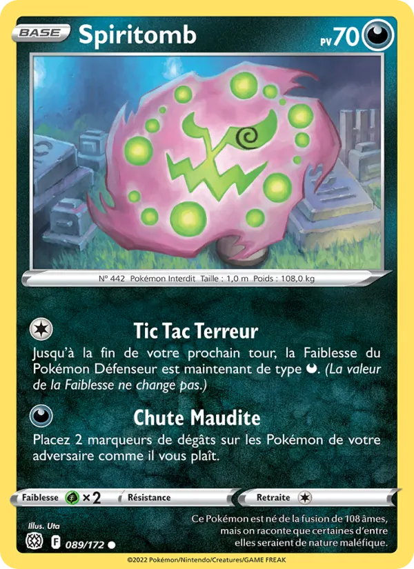 Carte Pokémon Spiritomb de l'extension Stars Étincelantes