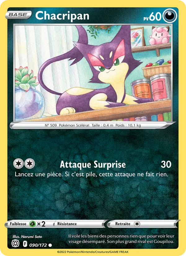 Carte Pokémon Chacripan de l'extension Stars Étincelantes