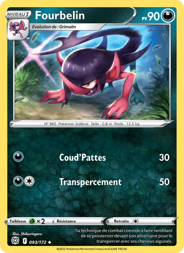 Carte Pokémon Fourbelin de l'extension Stars Étincelantes