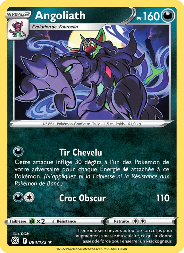 Carte Pokémon Angoliath de l'extension Stars Étincelantes