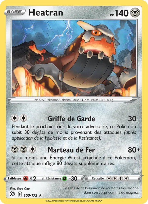 Carte Pokémon Heatran de l'extension Stars Étincelantes