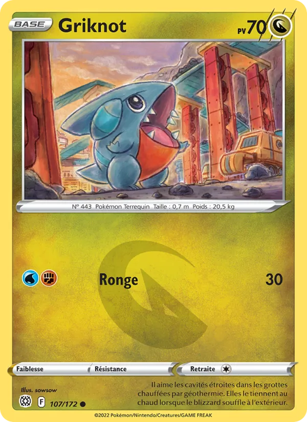 Carte Pokémon Griknot de l'extension Stars Étincelantes