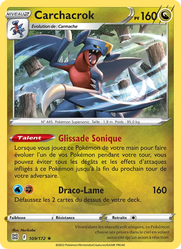 Carte Pokémon Carchacrok de l'extension Stars Étincelantes