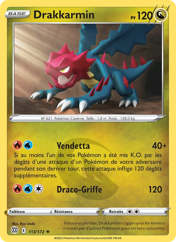 Carte Pokémon Drakkarmin de l'extension Stars Étincelantes