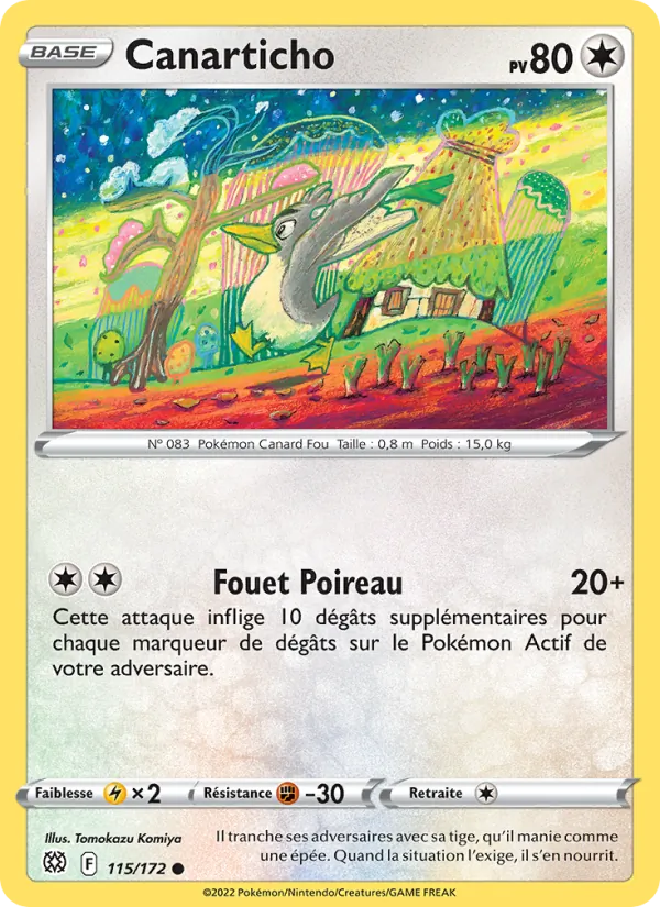 Carte Pokémon Canarticho de l'extension Stars Étincelantes