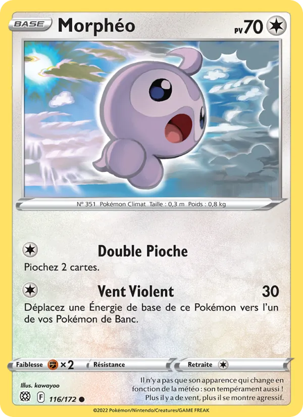 Carte Pokémon Morphéo de l'extension Stars Étincelantes