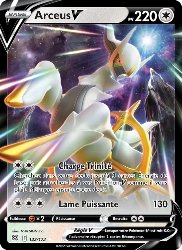 Carte Pokémon Arceus V de l'extension Stars Étincelantes