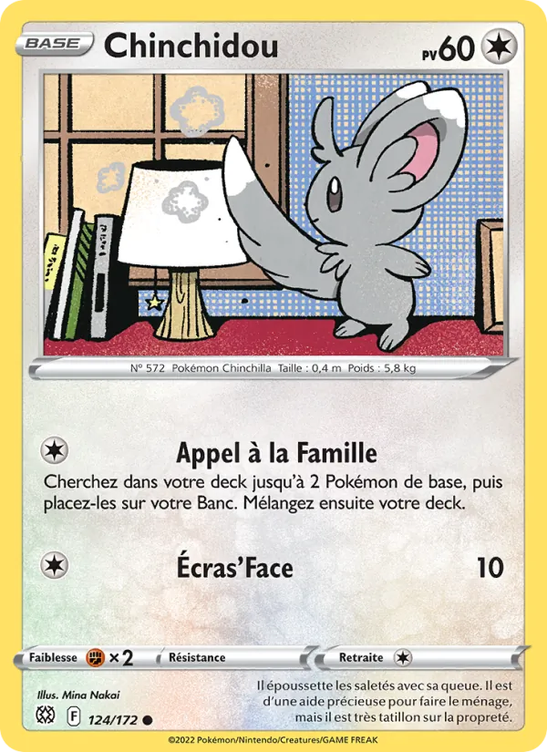 Carte Pokémon Chinchidou de l'extension Stars Étincelantes