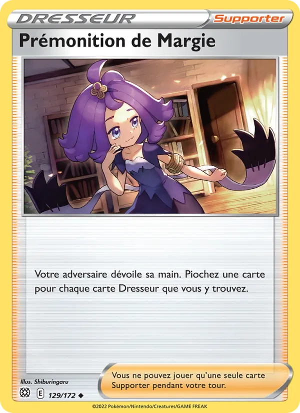 Carte Pokémon Prémonition de Margie de l'extension Stars Étincelantes