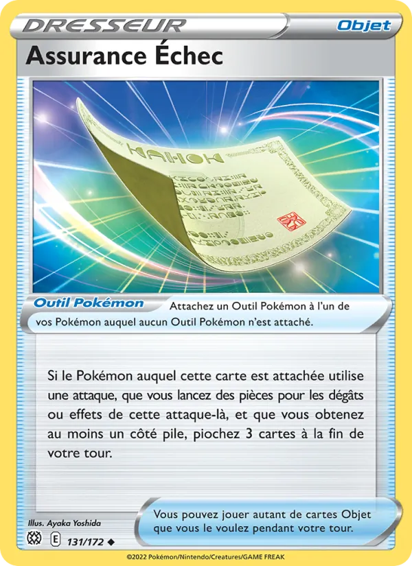 Carte Pokémon Assurance Échec de l'extension Stars Étincelantes