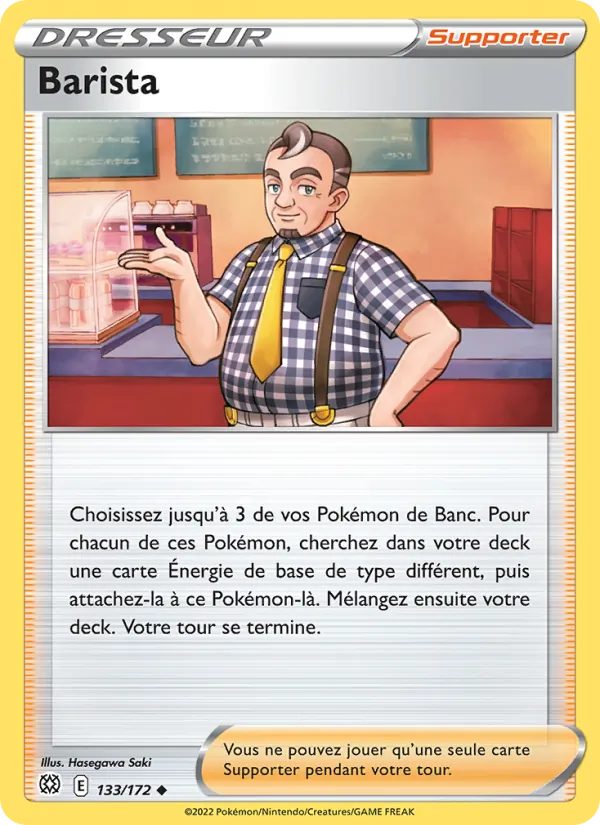 Carte Pokémon Barista de l'extension Stars Étincelantes