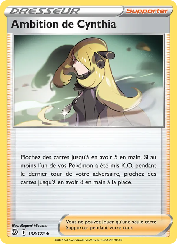 Carte Pokémon Ambition de Cynthia de l'extension Stars Étincelantes