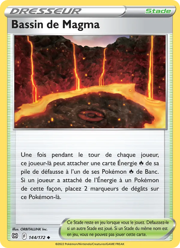 Carte Pokémon Bassin de Magma de l'extension Stars Étincelantes