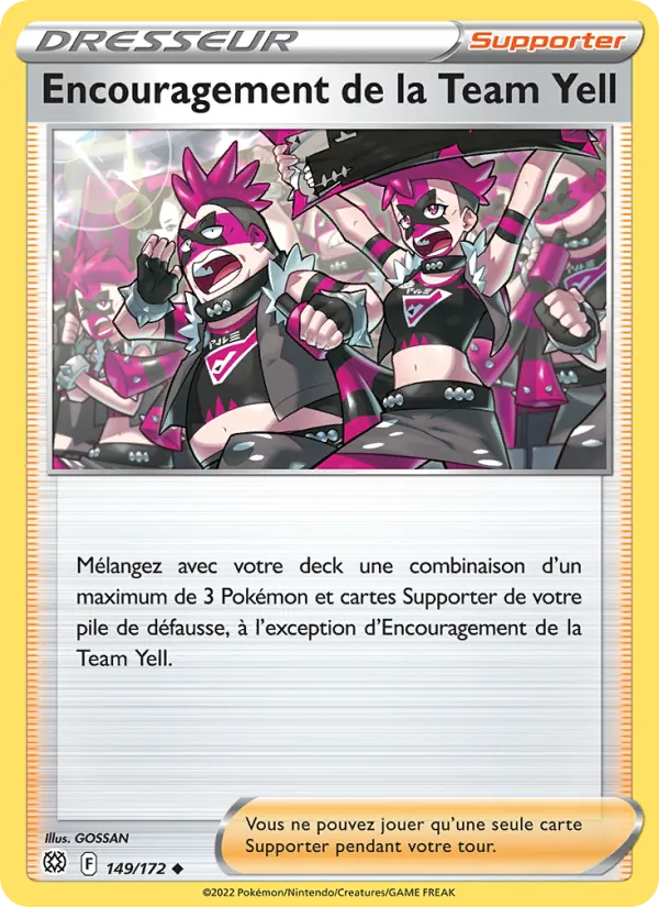 Carte Pokémon Encouragement de la Team Yell de l'extension Stars Étincelantes