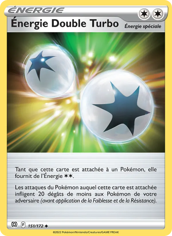 Carte Pokémon Énergie Double Turbo de l'extension Stars Étincelantes