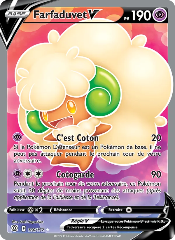 Carte Pokémon Farfaduvet V de l'extension Stars Étincelantes