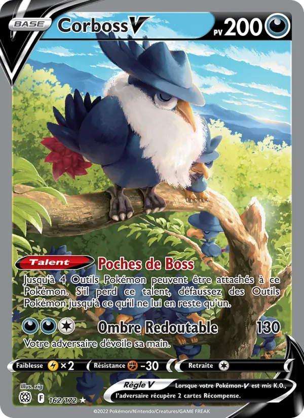 Carte Pokémon Corboss V de l'extension Stars Étincelantes