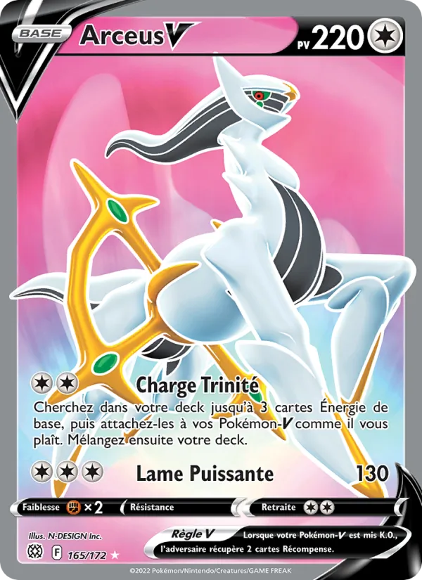 Carte Pokémon Arceus V de l'extension Stars Étincelantes