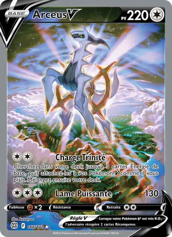 Carte Pokémon Arceus V de l'extension Stars Étincelantes