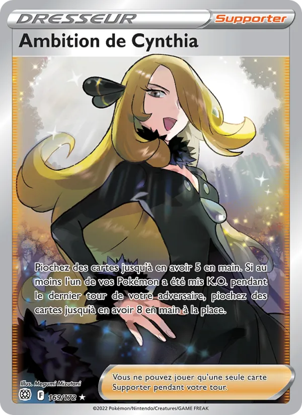 Carte Pokémon Ambition de Cynthia de l'extension Stars Étincelantes