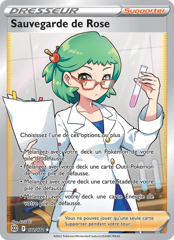 Carte Pokémon Sauvegarde de Rose de l'extension Stars Étincelantes