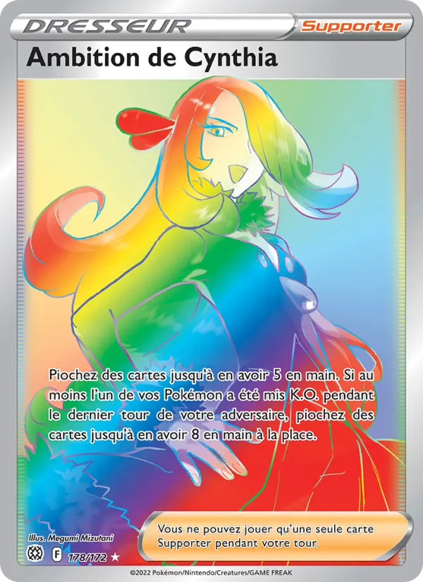 Carte Pokémon Ambition de Cynthia de l'extension Stars Étincelantes