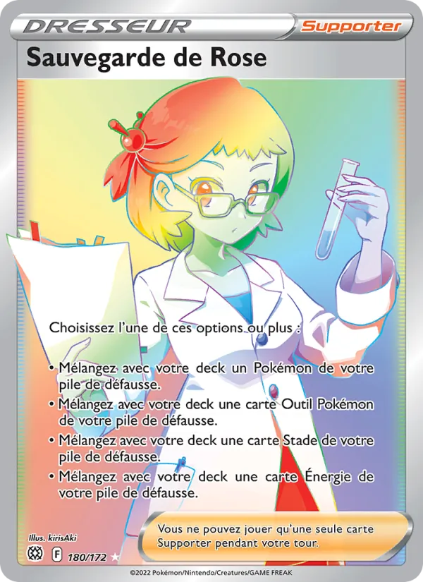 Carte Pokémon Sauvegarde de Rose de l'extension Stars Étincelantes